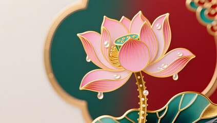 Obraz premium Summer New Chinese lotus pond elegant art
