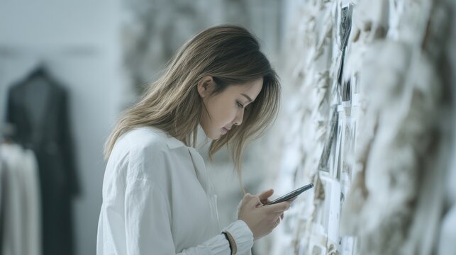 Thai fashion designer innovates digital clothing prototypes in studio showcasing creative process and technology integration