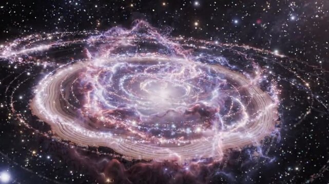 Vibrant Nebula Galaxy with Swirling Cosmic Dust and Stars - Deep Space Universe