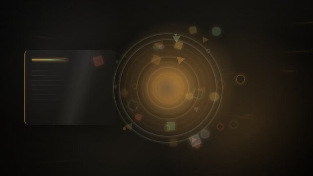 Kinetic Geometric Shape Orbital Prism Seamless Loop Background