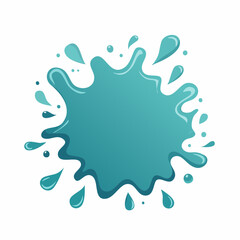 Fototapeta premium Turquoise Water Splash Illustration
