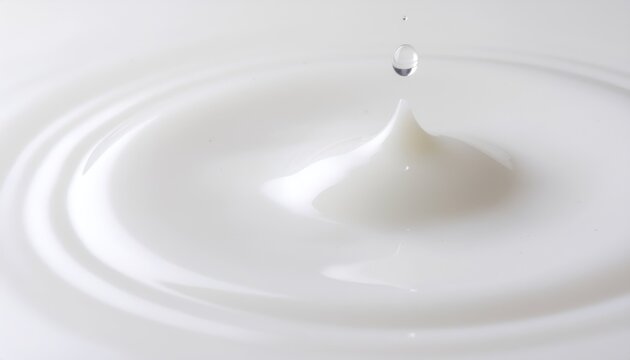 Milk Drop Creating Ripples Surface.