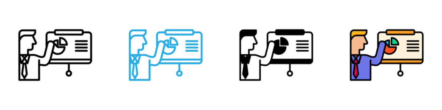 Presentation multi - style icon design concept