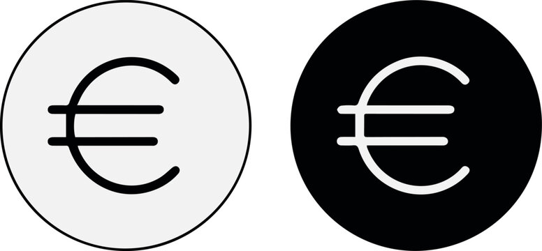 Euro app icon variations showing color inversion