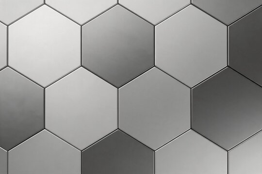 Hexagonal tile pattern in grayscale