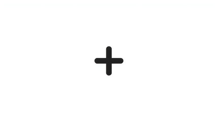Fototapeta premium Plus icon on white background, modern flat vector design
