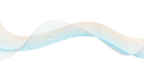 Fototapeta premium Abstract Blue Wave Background with Flowing Curves and Modern Vector Design