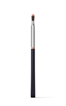 Black eyeliner cosmetic brush. Transparent background. 3D render.