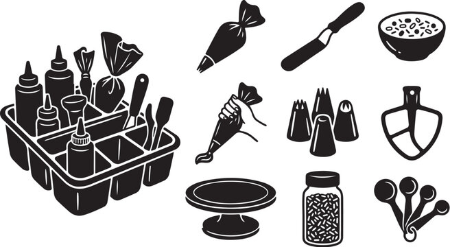 Baking tools and utensils for cake decorating needs