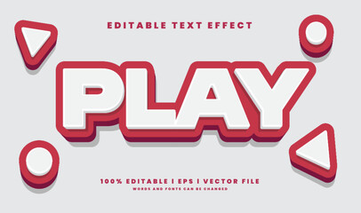 Editable play text effects, modern colors. © Text monster