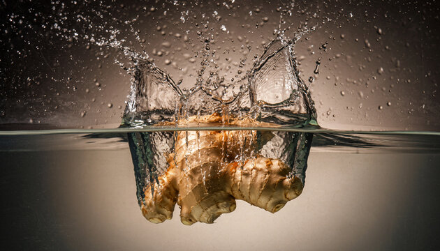 Dramatic Object Submerging Through Water Surface.
