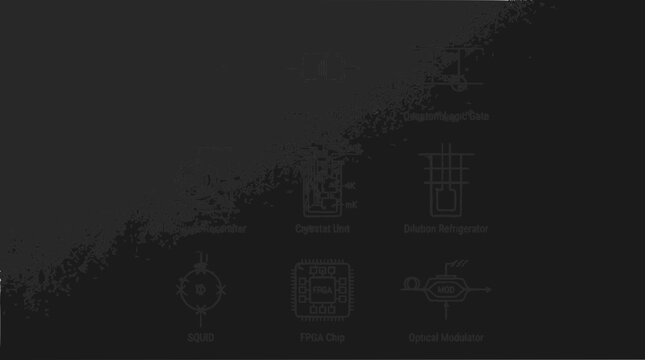 Schematic Diagrams of Electronic Components and Circuits on Dark Background