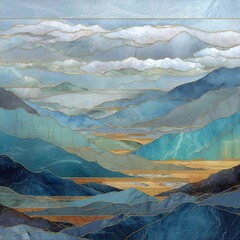 Fototapeta premium mountain landscape with blue sky