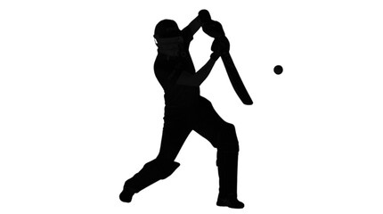 A striking black silhouette image showing two dynamic poses: one fencing with a sword and the other running energetically. Perfect for sports, action, or fitness-themed projects. © md