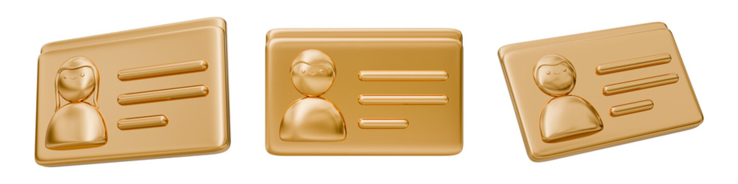 Profile icon avatar businessman executive manager leader gold corporate suit tie necktie 3d