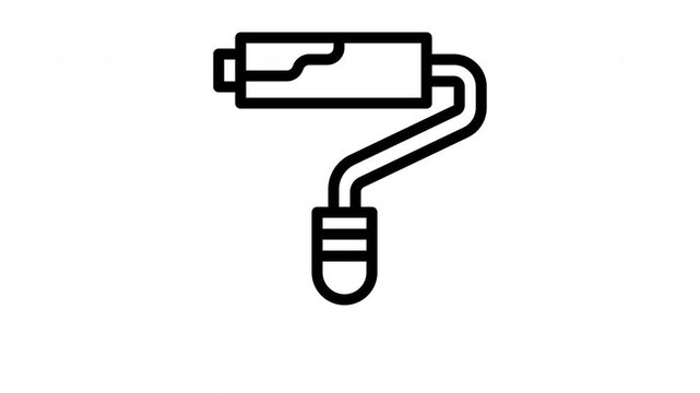 paint roller minimalist stroke animation