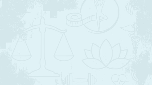 Abstract Health and Wellness Symbols: Balance, Fitness, Lotus, and Heart