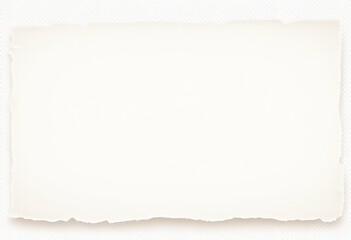 Obraz premium Rectangular Strip White Paper Horizontal Centered Torn Edges Subtle Texture Transparent Background