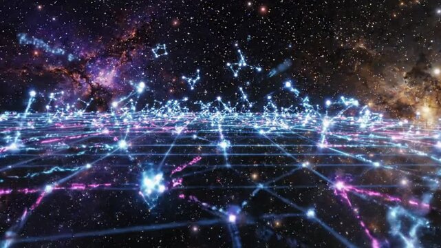 Abstract Network Grid in Galaxy Space