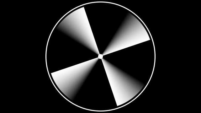 Futuristic white radar screen scanning animation with circular grid. 4k video