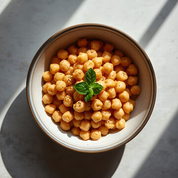 Roasted chickpeas with parmesan and fresh basil