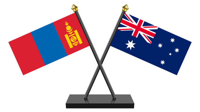 Flag of Australia and Mongolia
