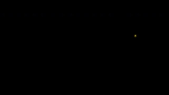 A gentle swarm of fireflies flutters slowly, each one flickering with a soft, warm yellow glow&mdash;a photorealistic animation created using ACES color settings and 10-bit 3D rendering.