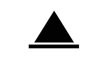 Fototapeta premium Minimalist Triangle Icon on White Background Representing a Media Eject Symbol