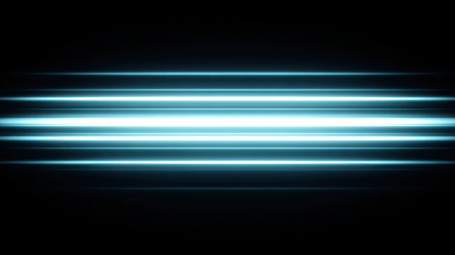 Abstract blue light lines on a black background creating a dynamic, futuristic feel.
