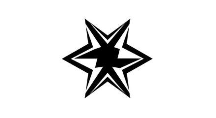 Obraz premium Abstract Black Starburst Geometric Design