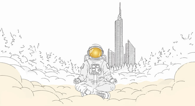 Astronaut sitting on the moon surface.