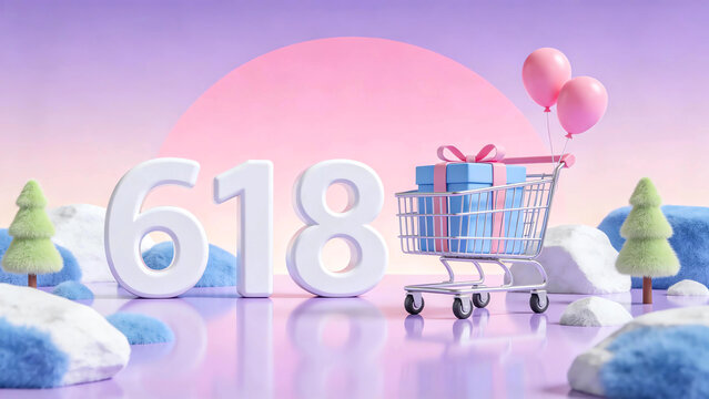 618 E-commerce Shopping Festival Promotion Illustration