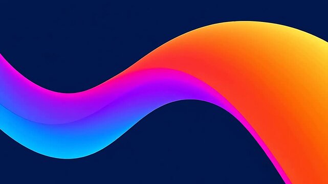 Abstract blue and orange wave animation