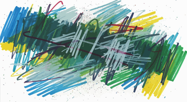 Abstract marker scribble background, expressive hand drawn felt tip pen strokes, colorful messy ink texture for creative design projects