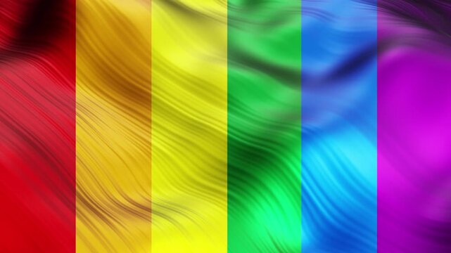 Vibrant Color Waves Abstract Art Rainbow Flag Horizontal and Vertical Background Digital Design Creative Space High-Resolution Energetic Concept