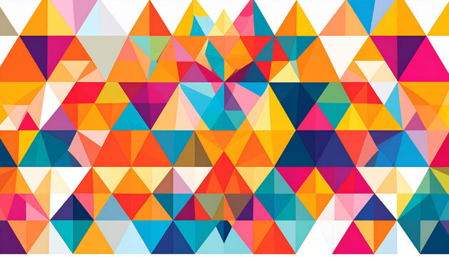 Vibrant flat triangle vector