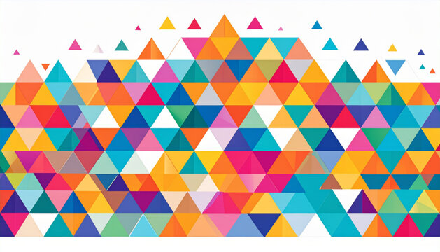 Vibrant flat triangle vector