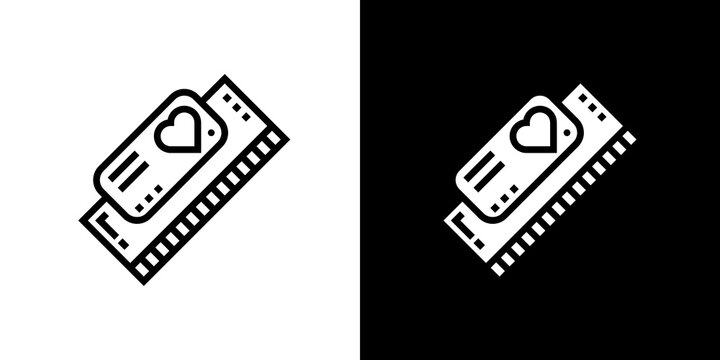 black and white illustration of harmonica icon