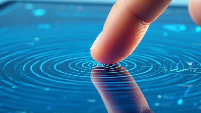 Finger Tap Ripple Animation on Digital Interface