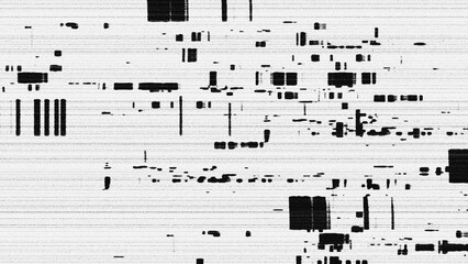Naklejka premium Abstract Black-White Glitch