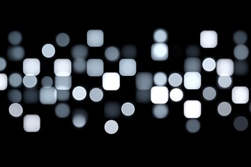 Fototapeta premium Abstract light patterns with soft white and gray tones on a black backdrop.