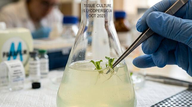 Plant tissue culture in laboratory