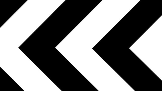 Abstract black and white chevron arrow pattern with dynamic geometric design for modern background texture. 4K Motion Graphics motion video