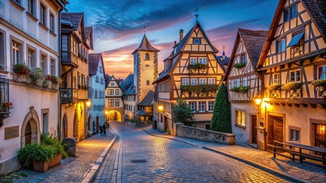 Street in rothenburg ob der tauber