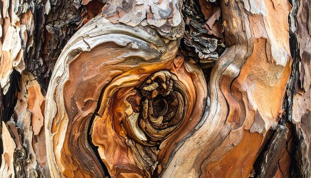 Close-up of a tree trunk with a prominent burl. The natural textures and colors of the wood are visible