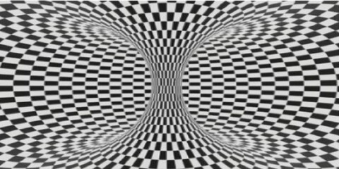 Fototapeta premium Black and white striped tunnel animation background animation 3d rendering