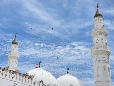 A view of Masjid Quba in Medina, Saudi Arabia