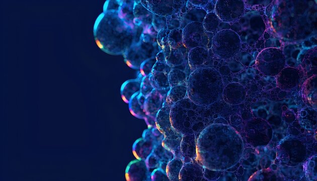 Blue Glowing Microbiome Gut Bacteria Cells 
Abstract Science Background Copy Space 4K
