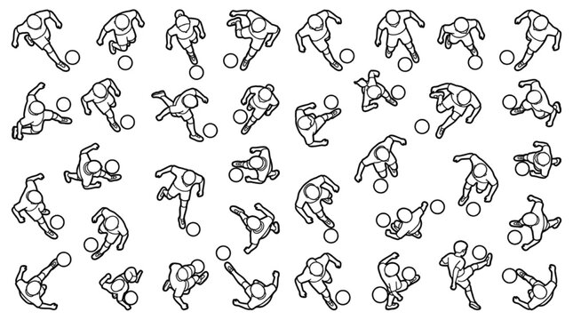 Top View Children Movement Silhouette CAD Block Collection for Urban Planning and Landscape Diagrams