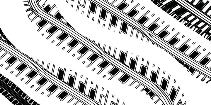 Abstract pattern with tire tracks